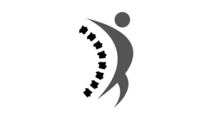 a black and grey logo