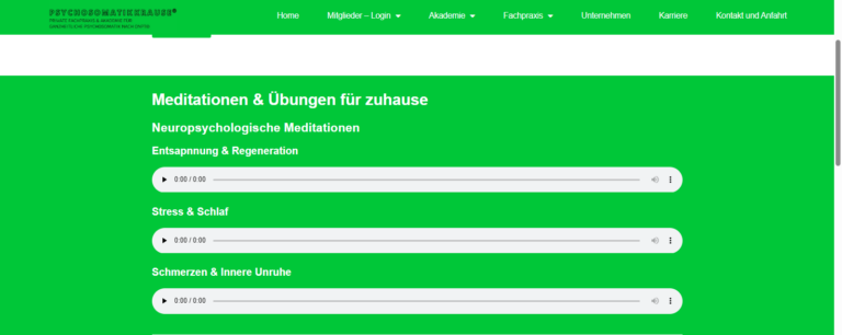 Neuropsychologische Meditationen - egal, wo Sie sind zu verschiedenen Themen verfügbar